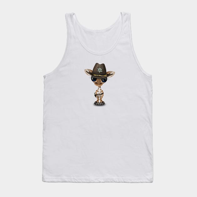 Cute Baby Giraffe Sheriff Tank Top by jeffbartels